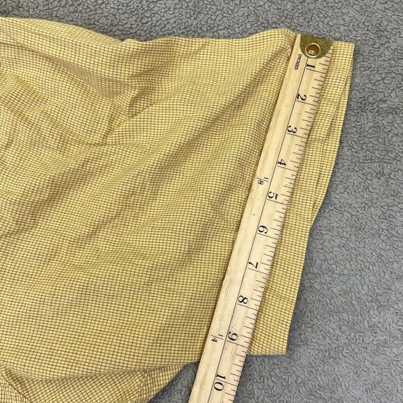 Columbia Men's Size 3XB Button Down Short Sleeve Yellow Cotton Shirt - Picture 11 of 12
